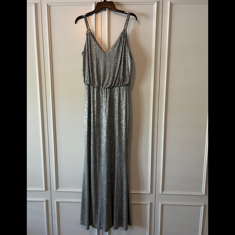 Calvin Klein Silver Gown